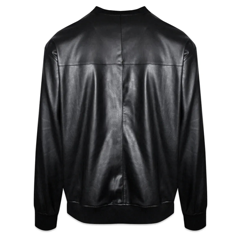 LAST NEST(ラストネスト)商品ページ - Faux Leather Crewneck - Black
