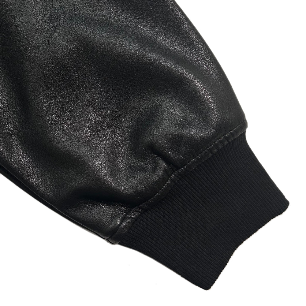 Faux Leather Crewneck