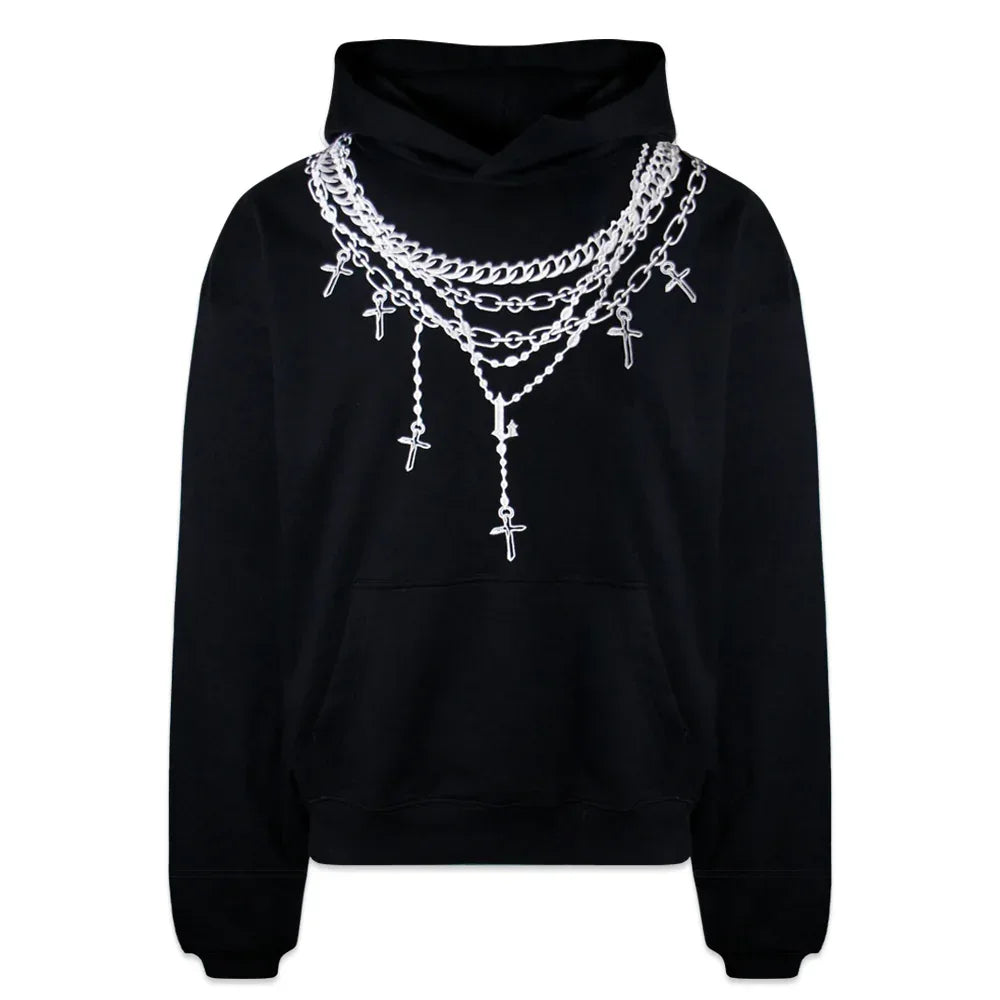 LAST NEST(ラストネスト)商品ページ - Necklace Hoodie - Black