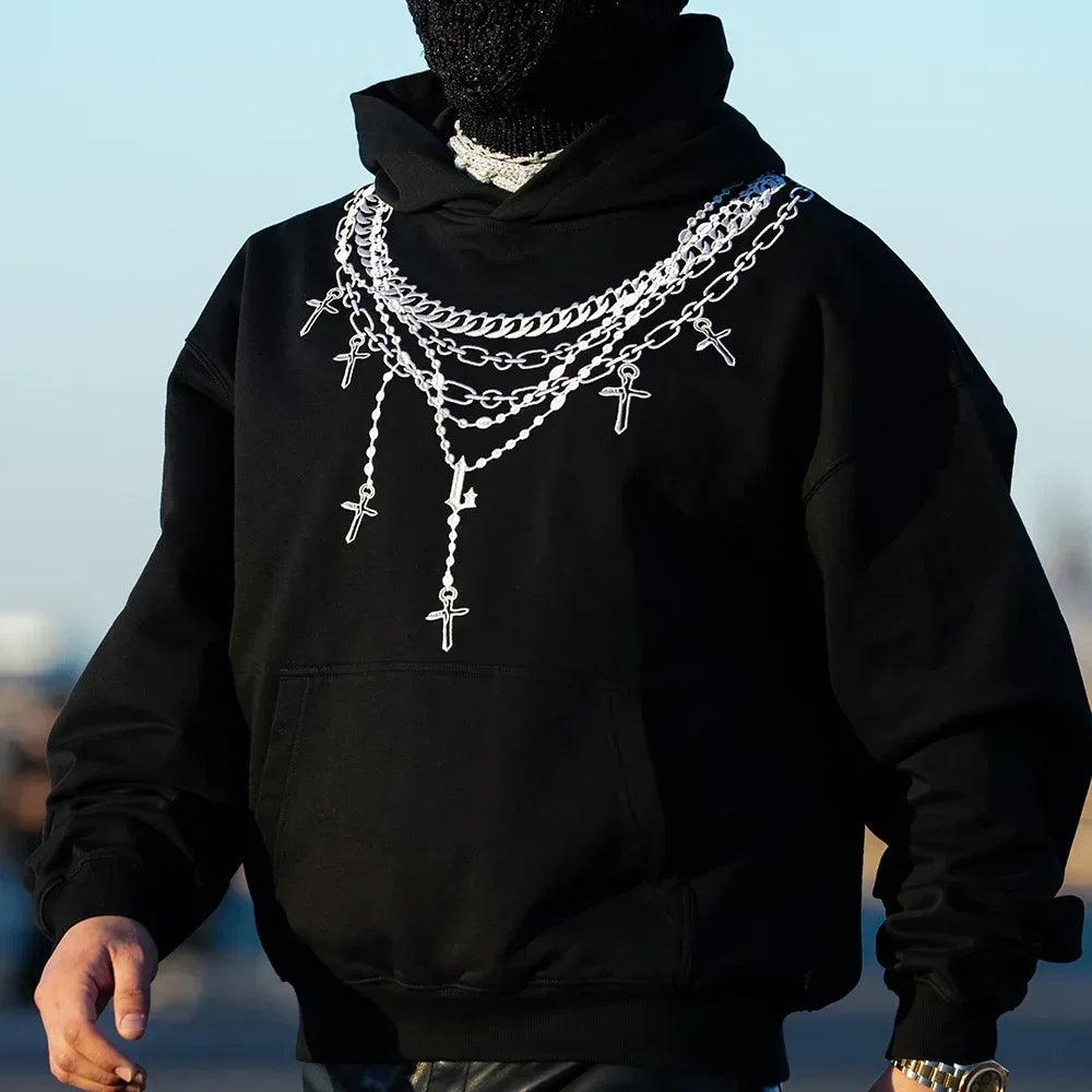 last nest ネックレスフーディー ヤンパト着用 LAST NEST(ラストネスト)商品ページ - Necklace Hoodie - Black