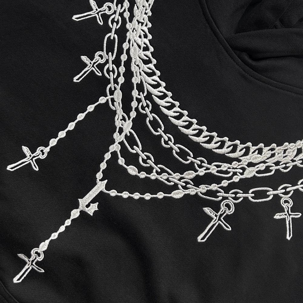 LAST NEST(ラストネスト)商品ページ - Necklace Hoodie - Black