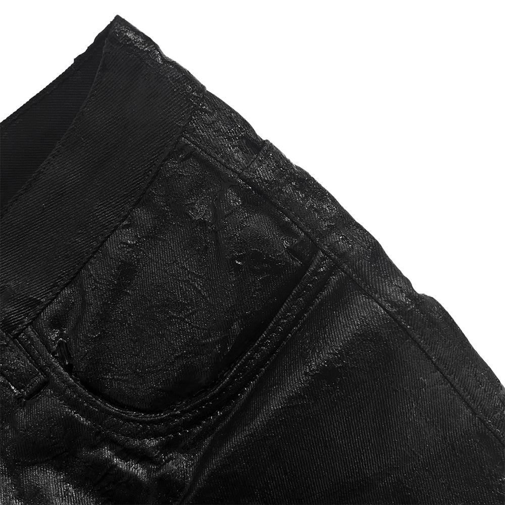 ＜/２ Black Waxed Jeans