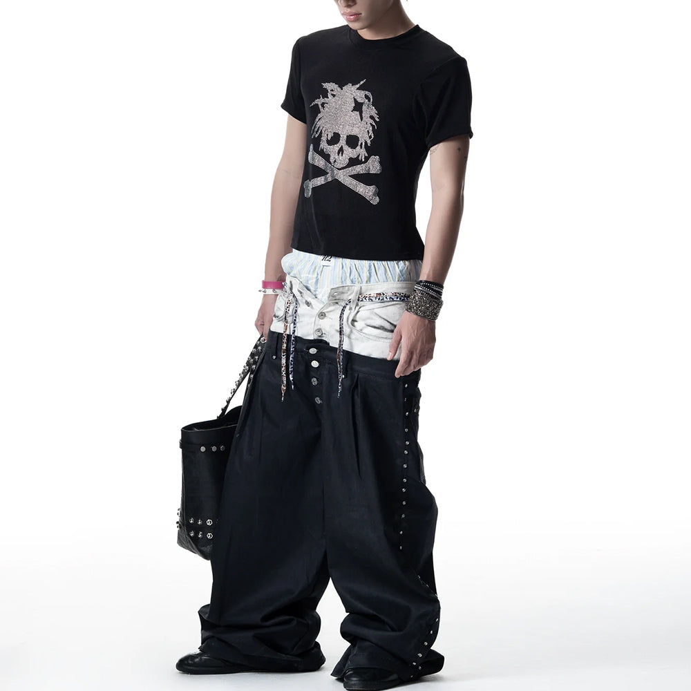 ＜/２ Double Waist Jeans