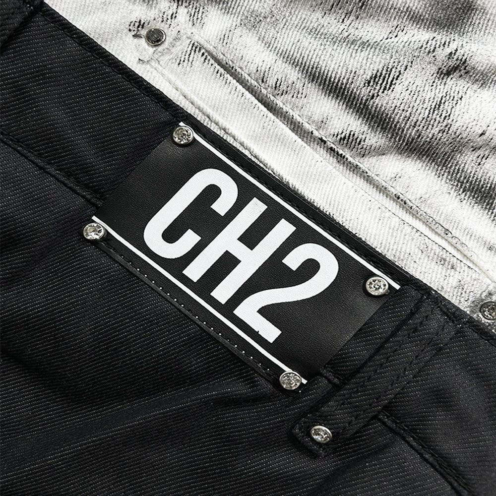 CH2 (シーエイチツー)商品ページ - ＜/2Double Waist Jeans - Black