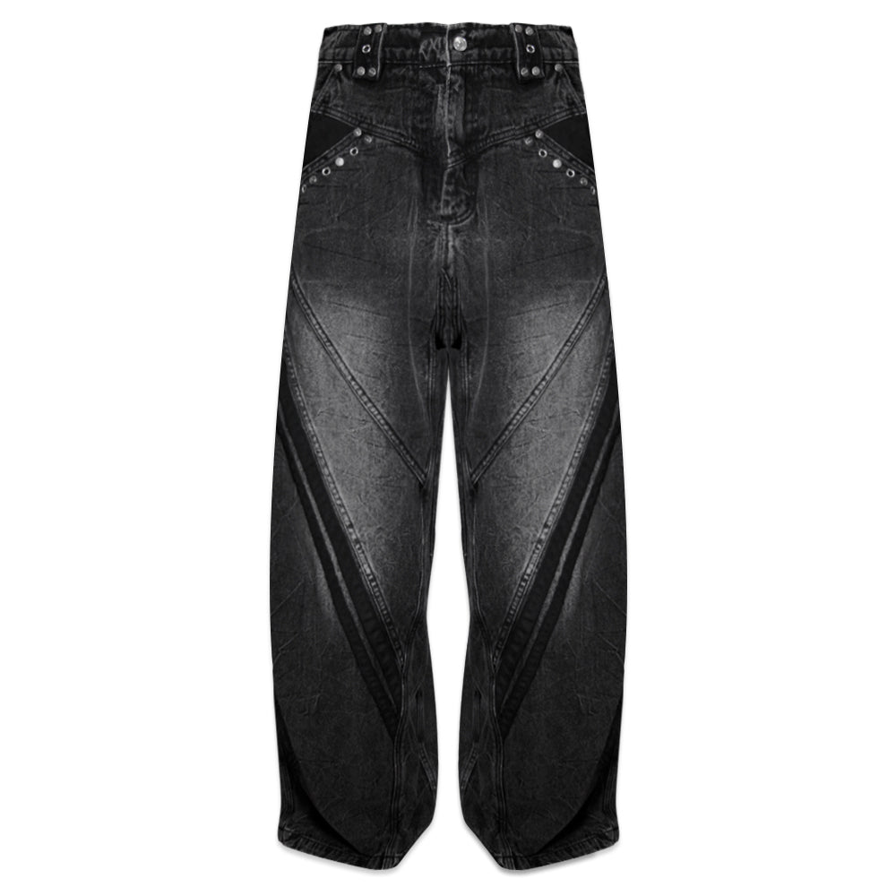 ＜/２Dark Gray Track Jeans