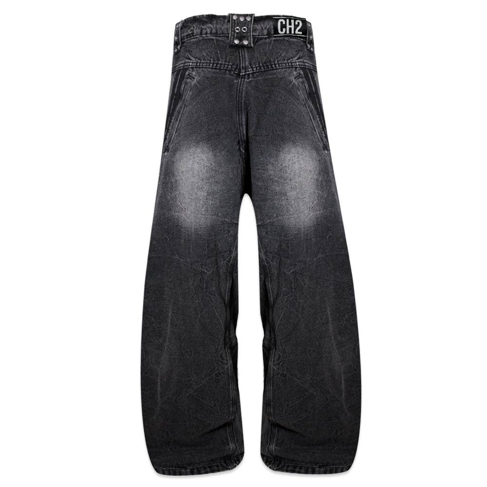 ＜/２Dark Gray Track Jeans