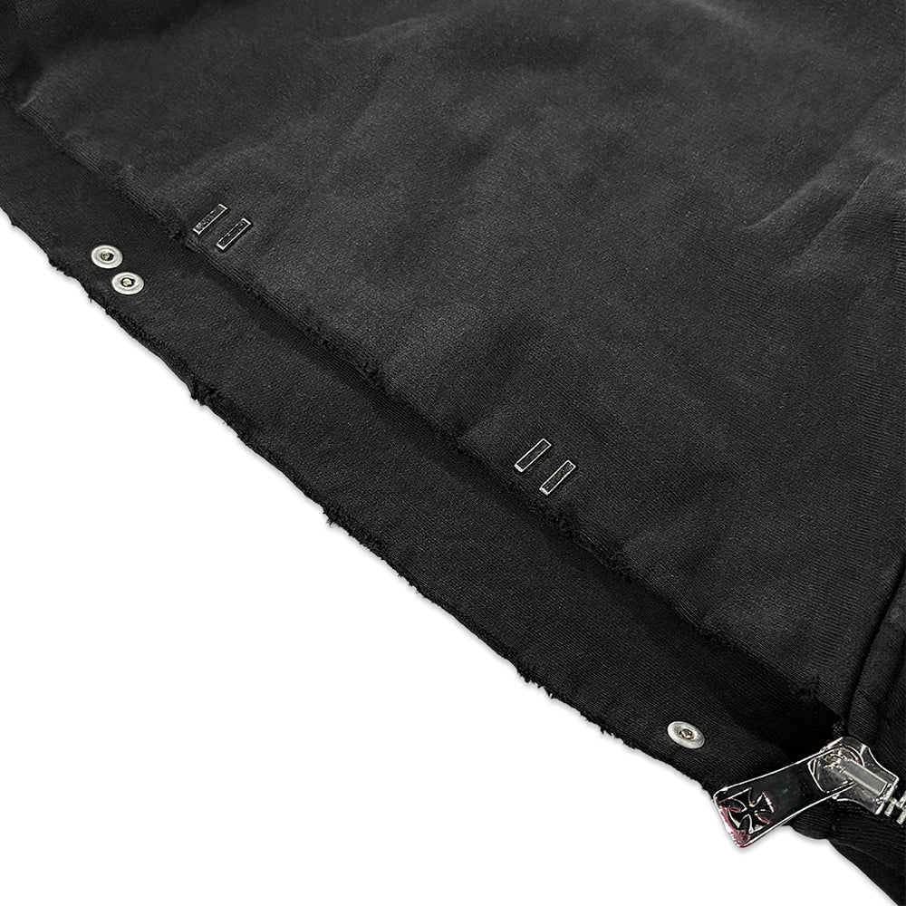 Cross Cropped Zip Hoodie