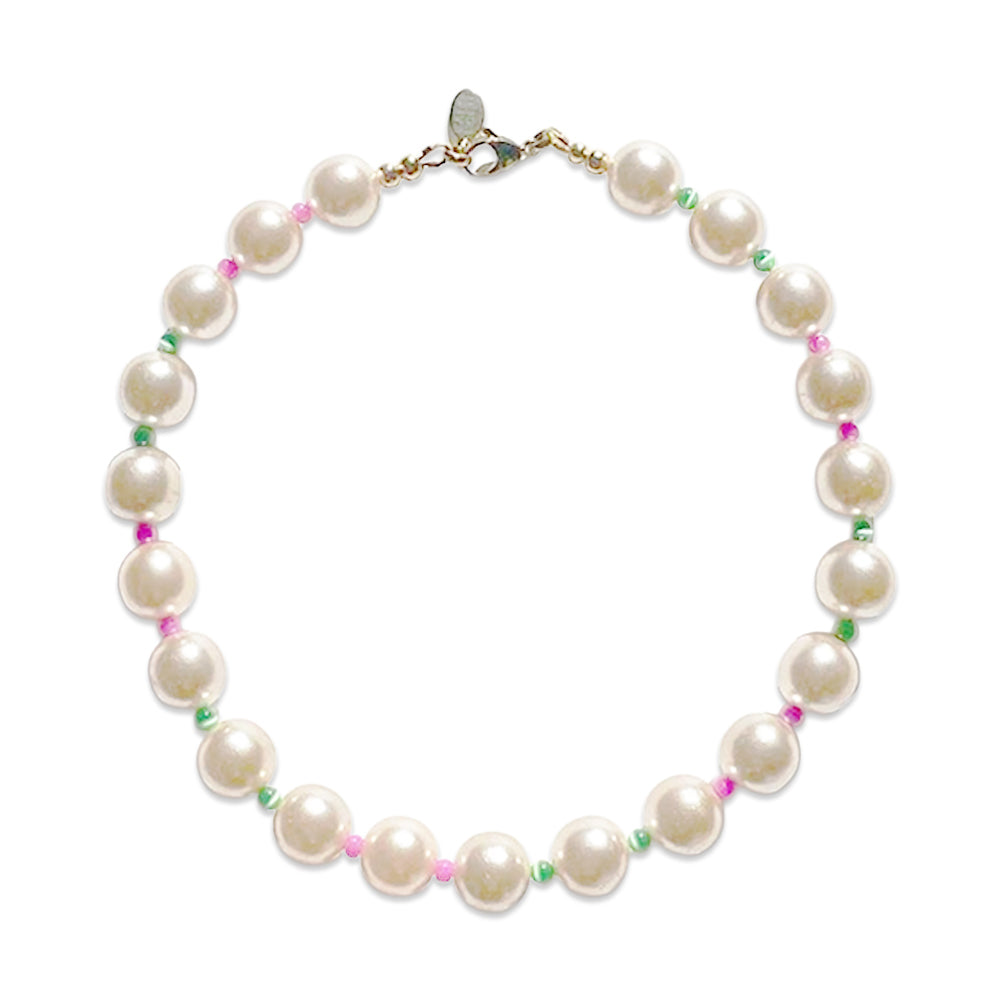 Chunky Rainbow Pearl Necklace