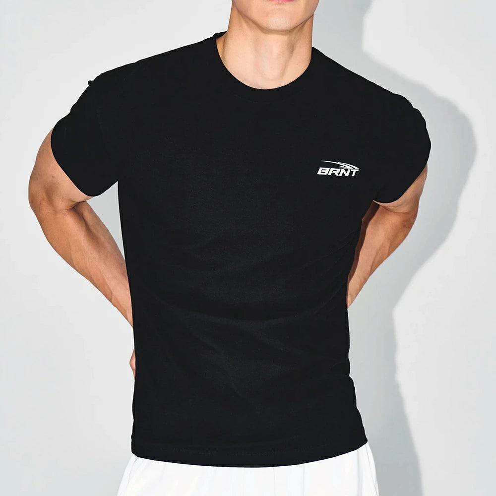BRNT BACK LOGO MUSCLE FIT T-SHIRTS