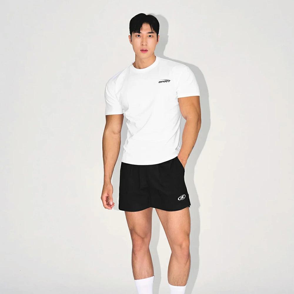 BRNT BACK LOGO MUSCLE FIT T-SHIRTS