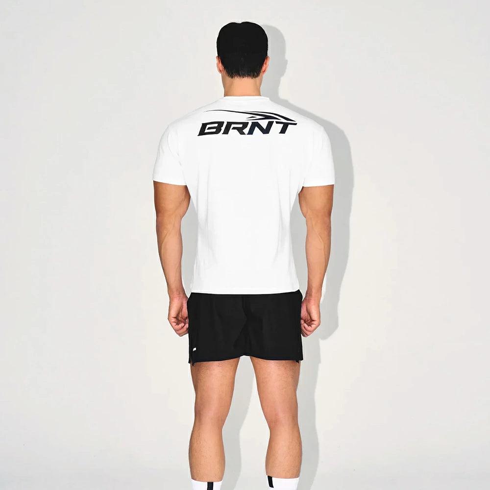 BRNT BACK LOGO MUSCLE FIT T-SHIRTS