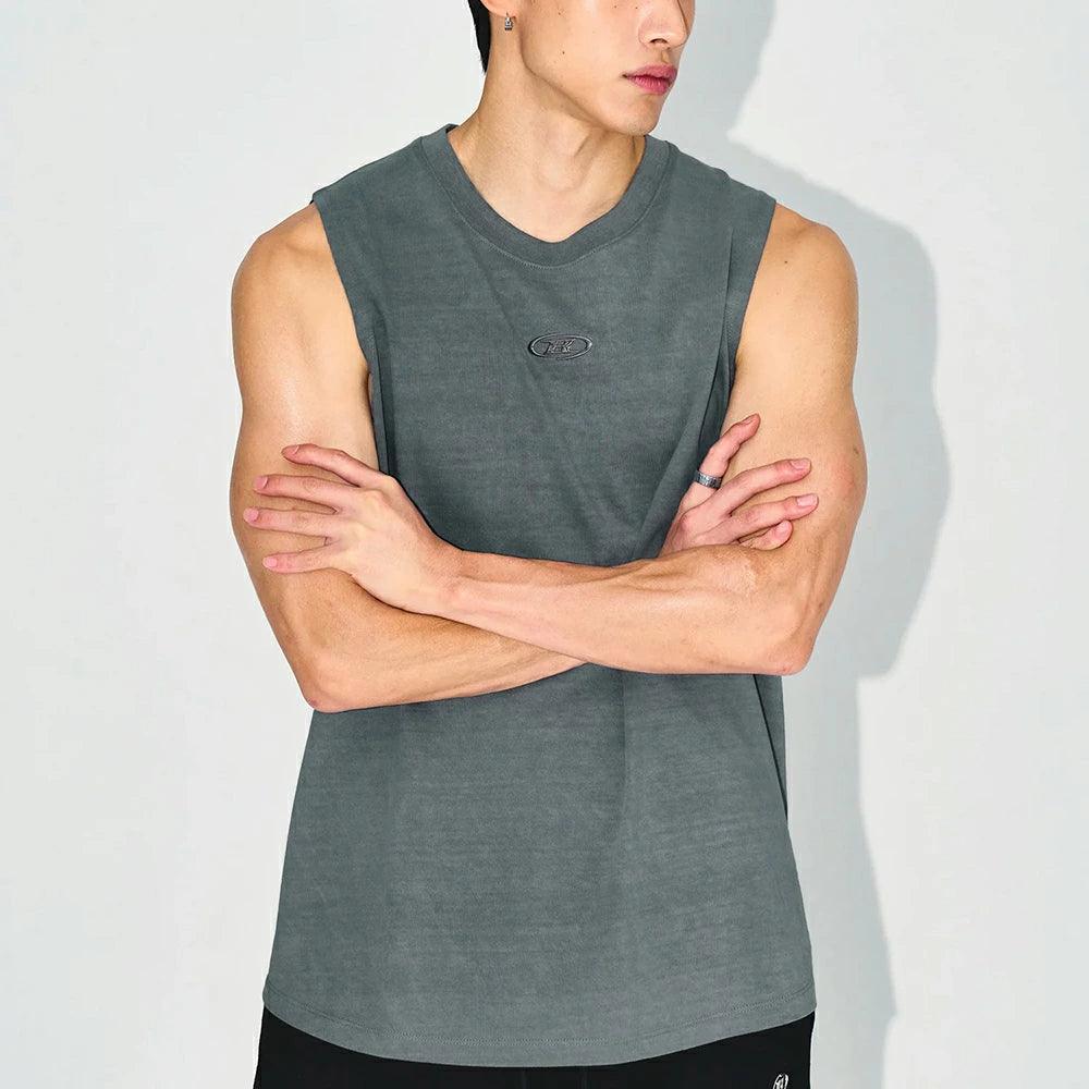 SILVER B PIGMENT DYED SLEEVELESS