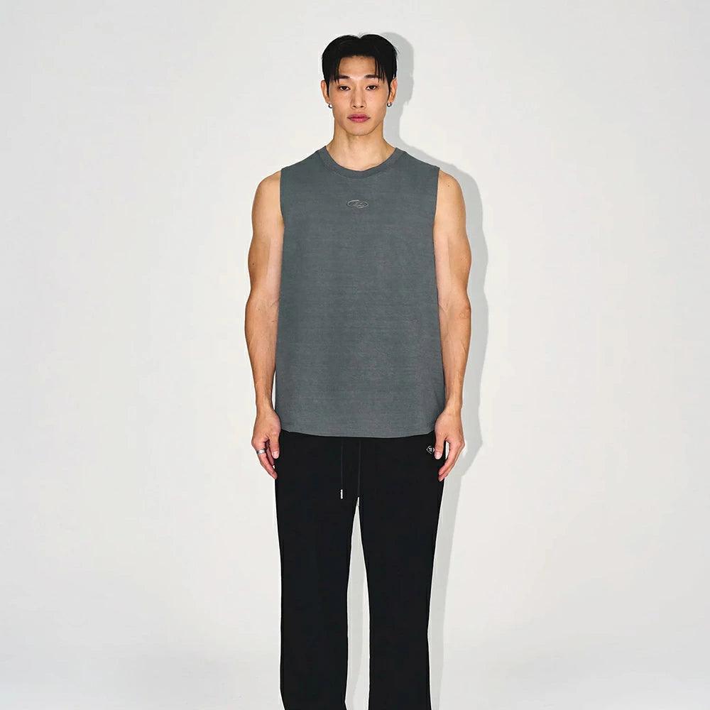 SILVER B PIGMENT DYED SLEEVELESS