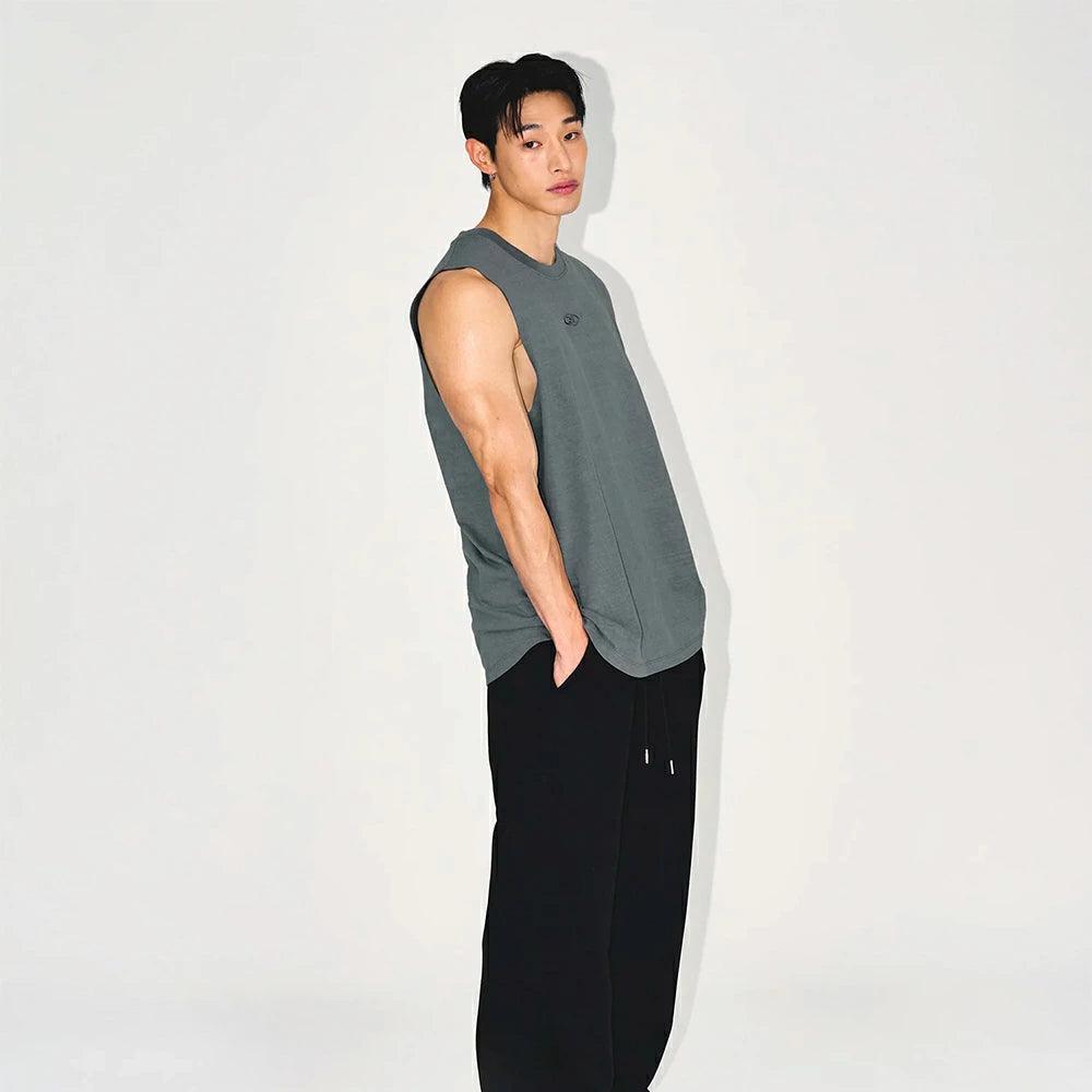 SILVER B PIGMENT DYED SLEEVELESS
