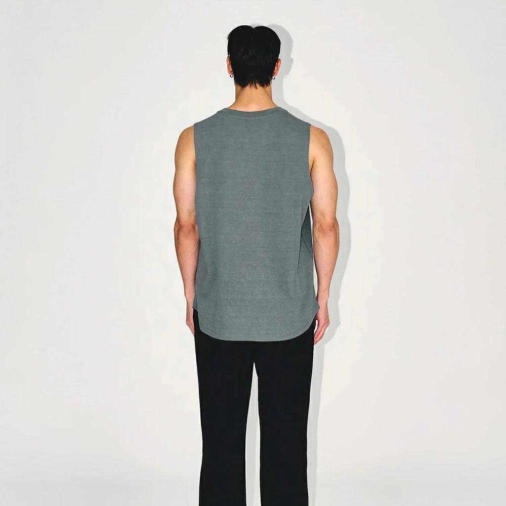 SILVER B PIGMENT DYED SLEEVELESS