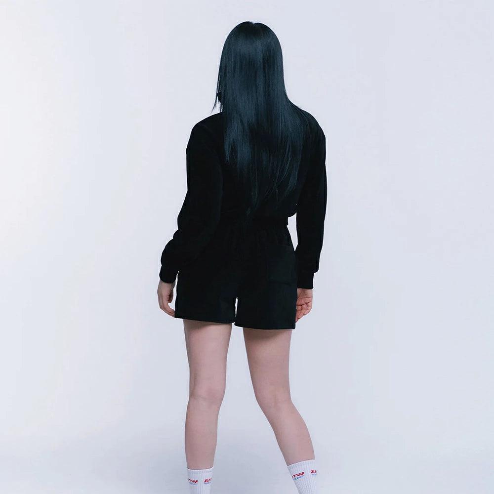 B CHROME VELOUR SHORTS