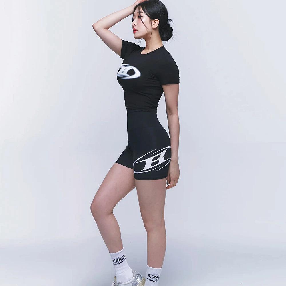B logo 3.5 Biker Shorts