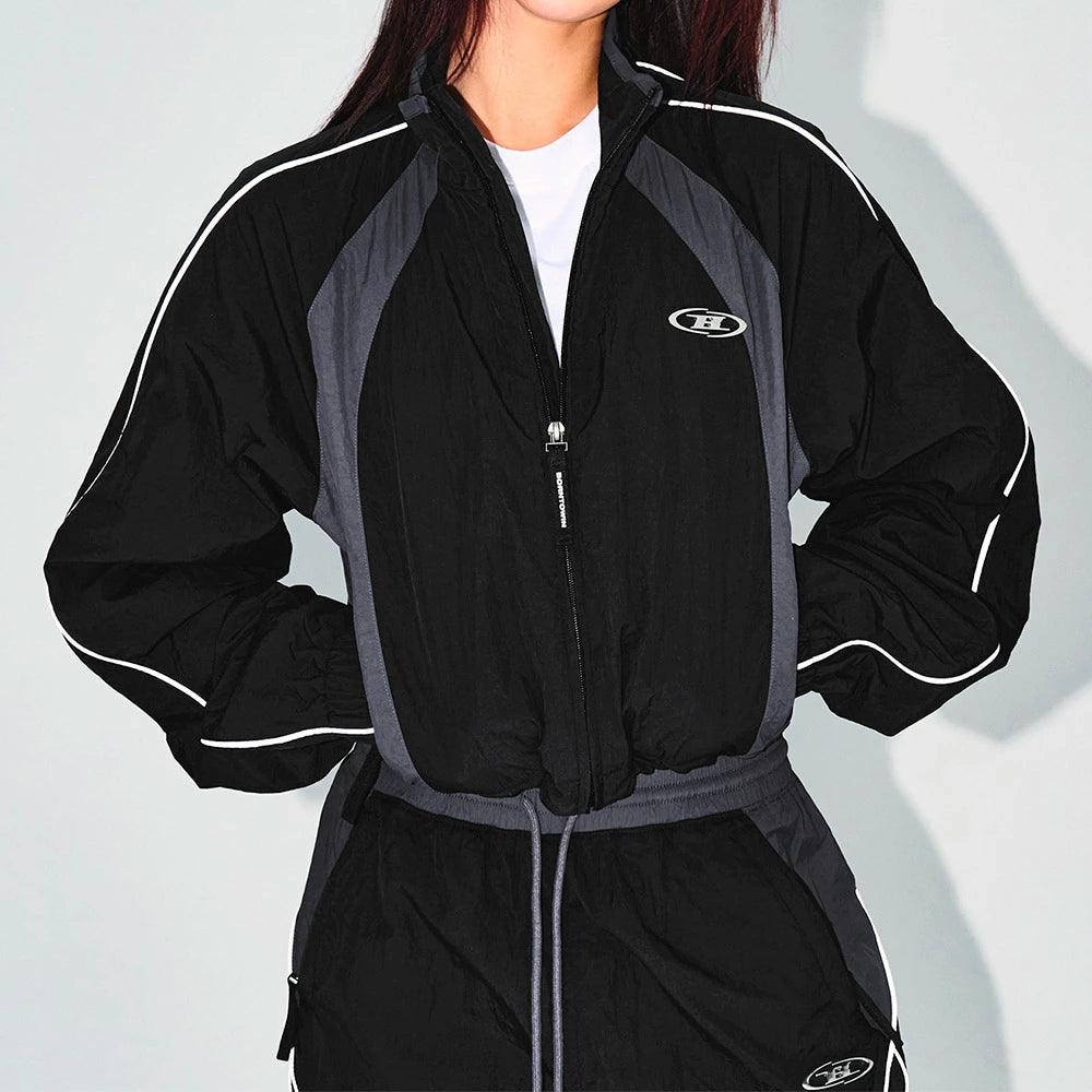 W NYLON BLOCK JACKET