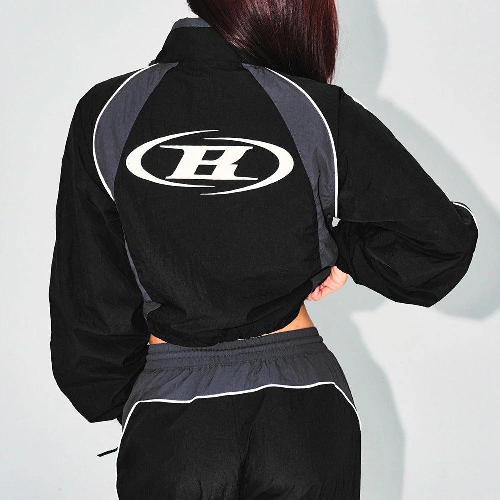 W NYLON BLOCK JACKET