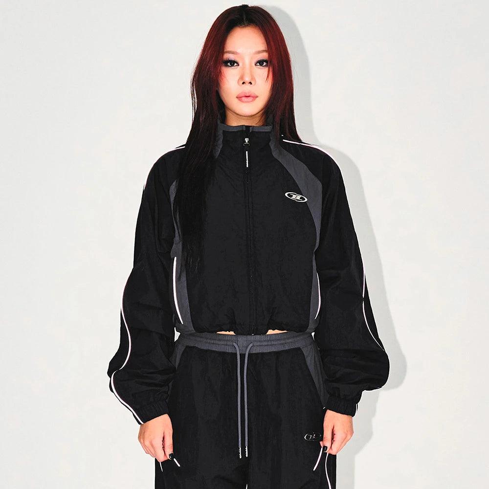 W NYLON BLOCK JACKET