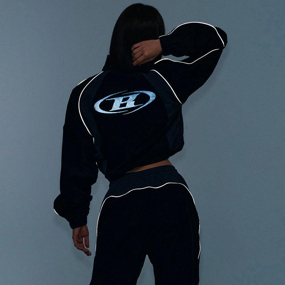 W NYLON BLOCK JACKET