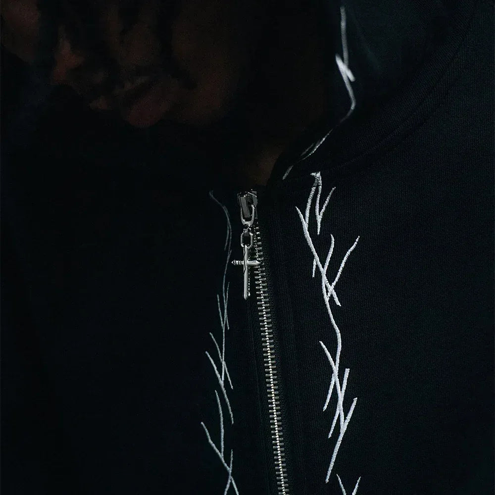 LAST NEST(ラストネスト)商品ページ - Stick Embroidery Zip Hoodie