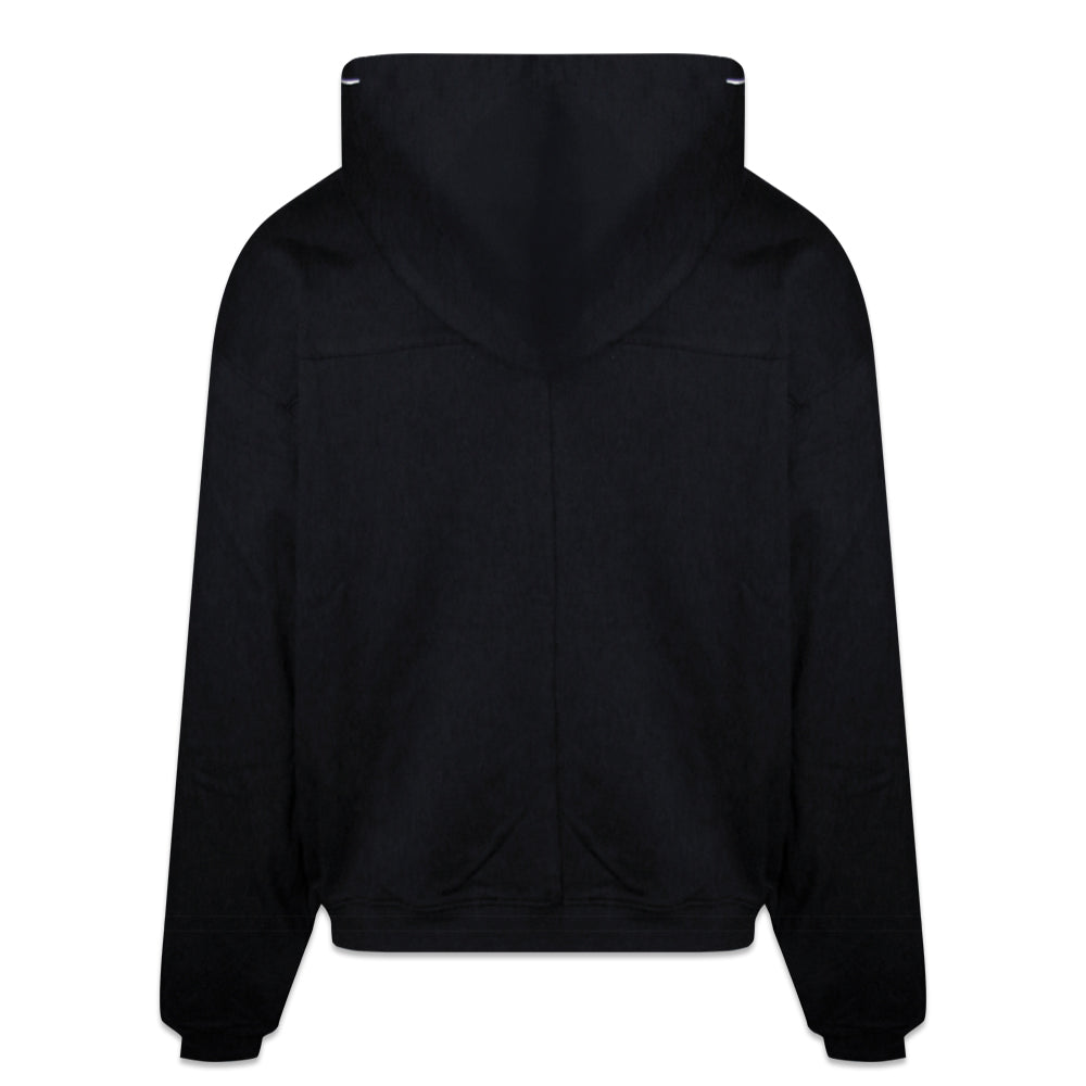 Stick Embroidery Zip Hoodie