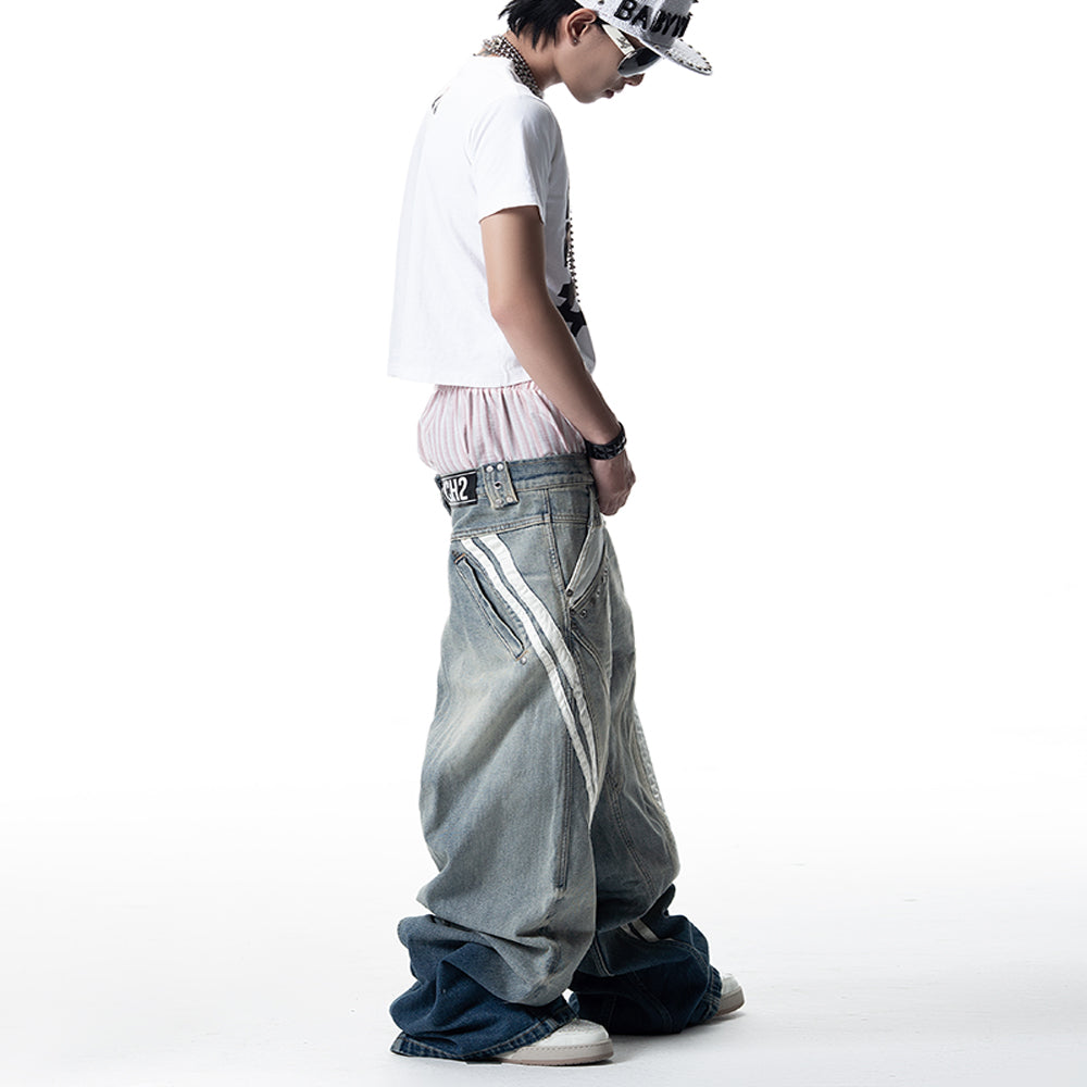 ＜/２ Blue Track Jeans