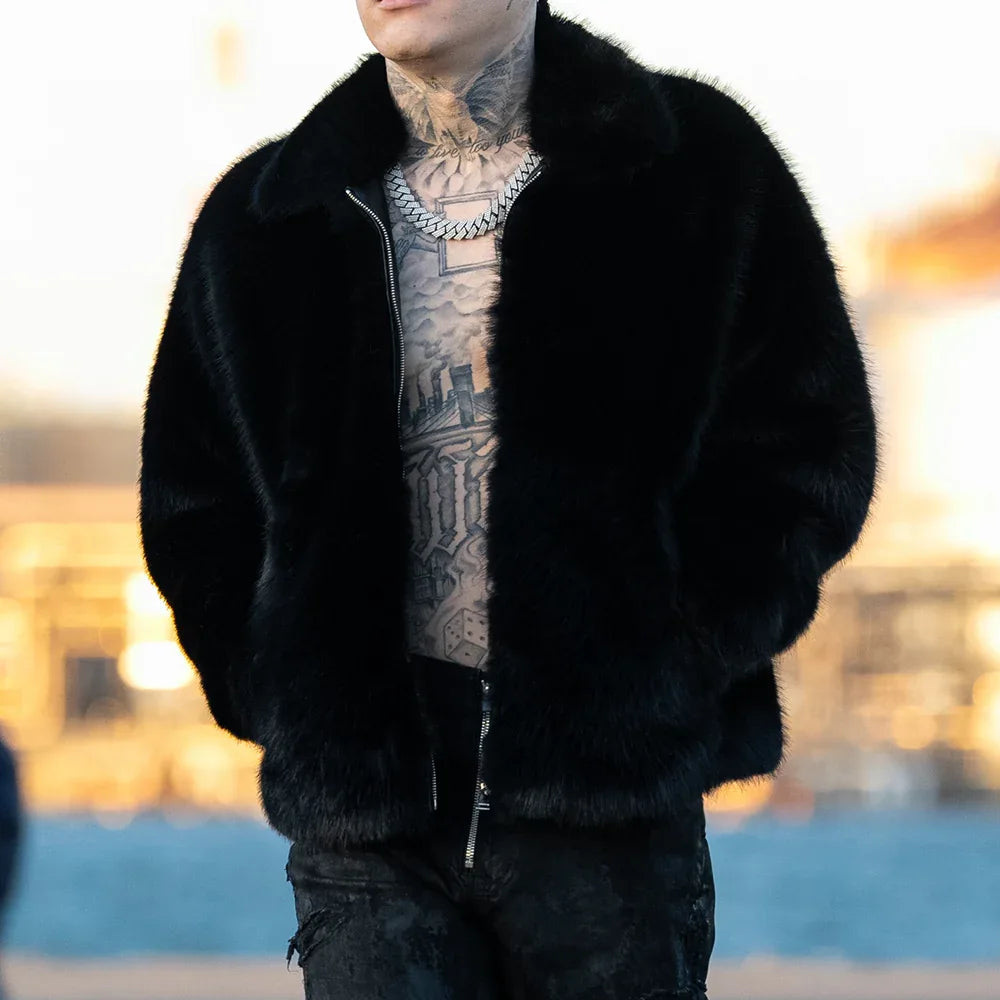 LAST NEST ファージャケット Mサイズ LAST NEST(ラストネスト)商品ページ - Fur Jacket - Black - VENTURER