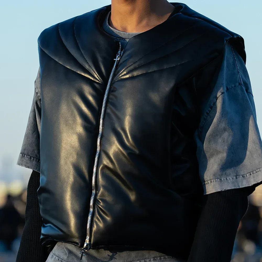 ジャケット・アウター ga226226 GROUTURE / VEST LAST NEST(ラストネスト)商品ページ - Grouture Faux Leather Padded