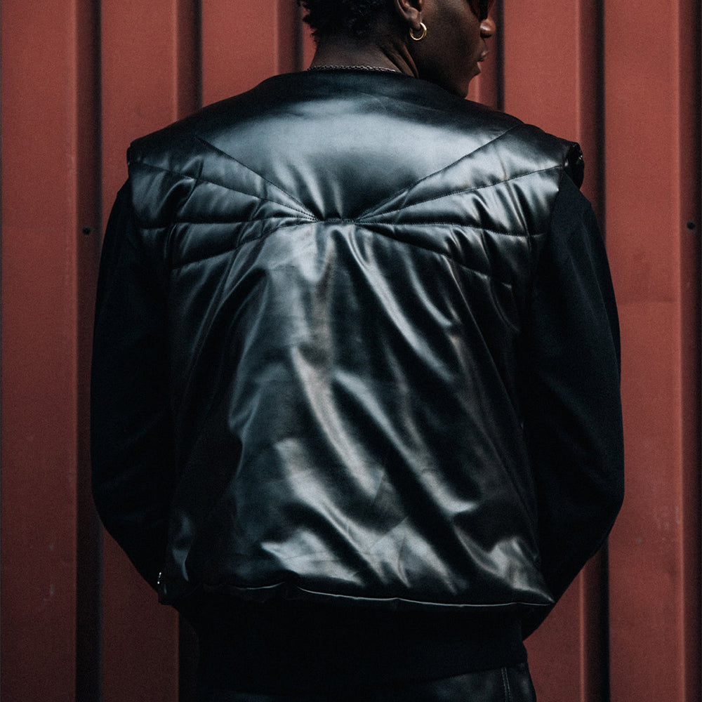 Grouture Faux Leather Padded Vest