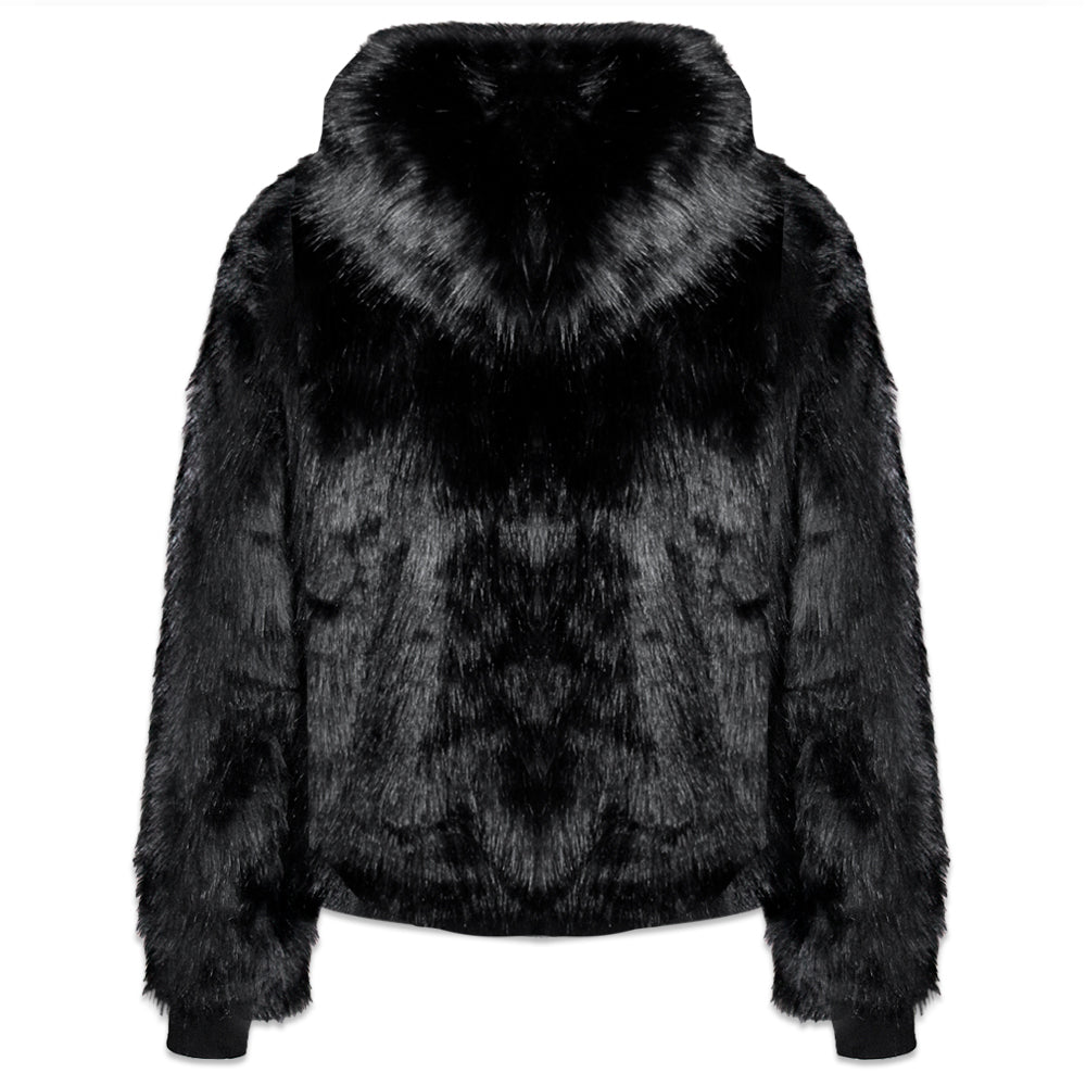 Reversible Fur Hoodie