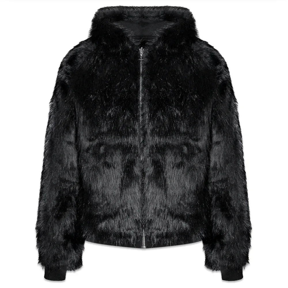 LAST NEST(ラストネスト)商品ページ - Reversible Fur Hoodie - Black