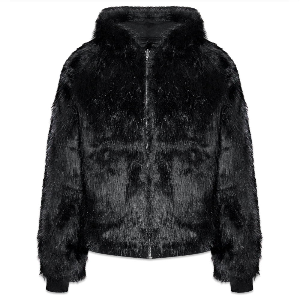 Reversible Fur Hoodie