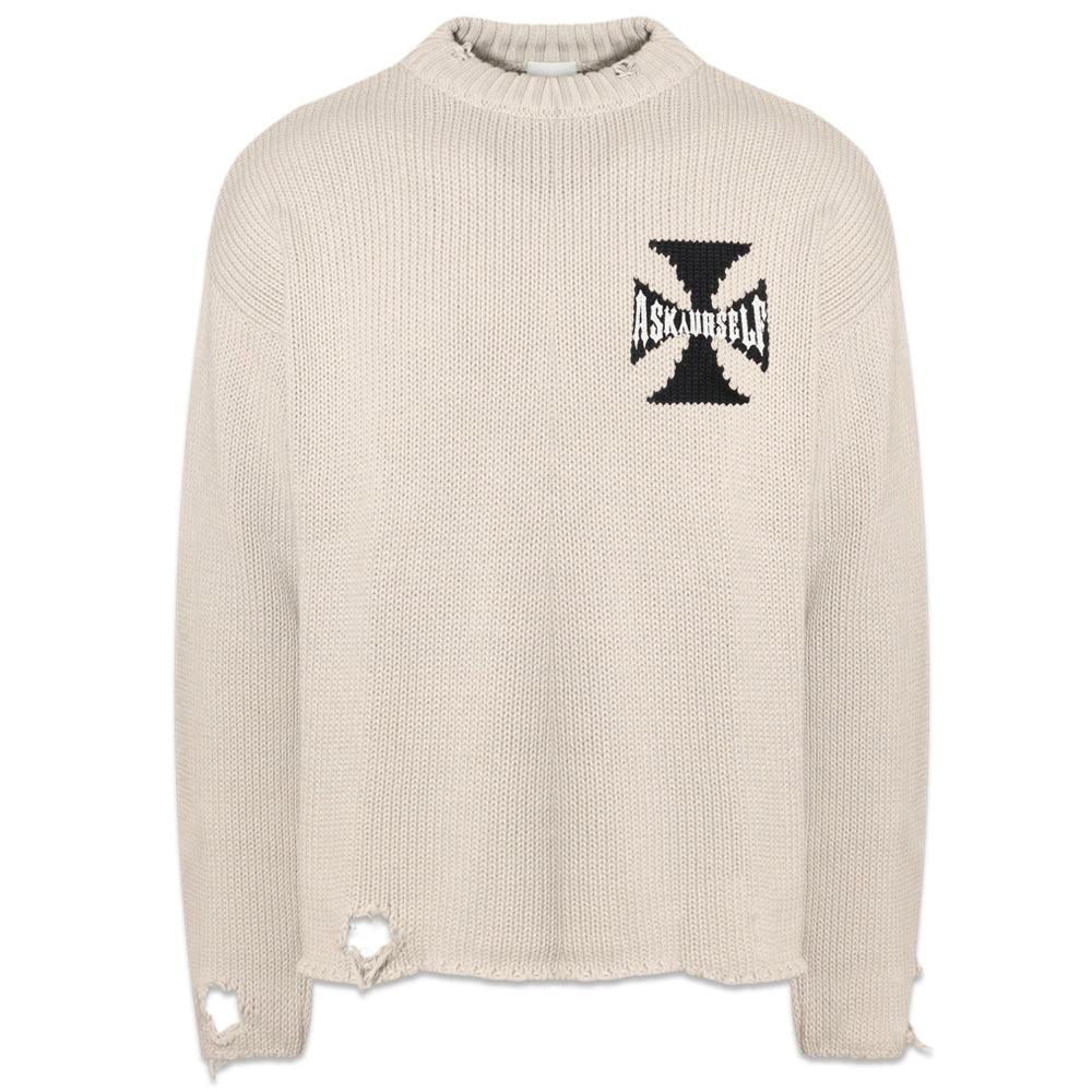ASKYURSELF (アスクユアセルフ)商品ページ - Rider Cross Knit - Ecru