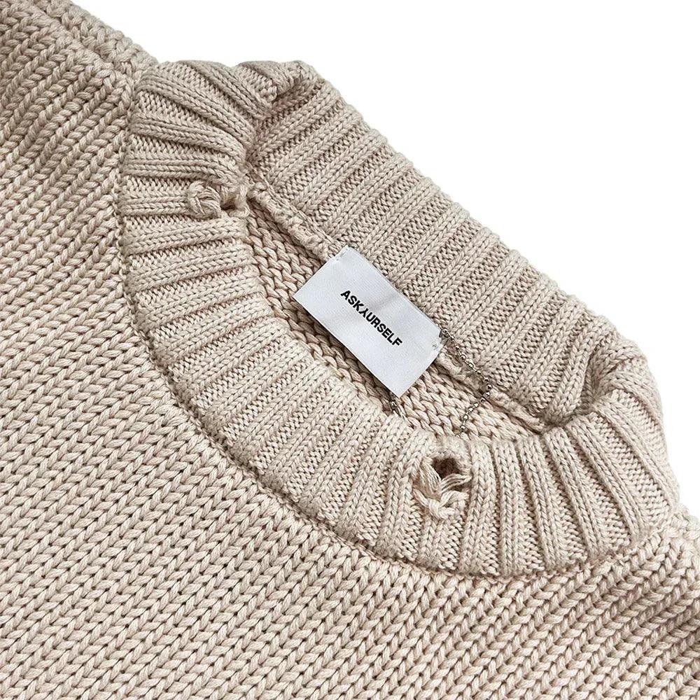ASKYURSELF (アスクユアセルフ)商品ページ - Rider Cross Knit - Ecru