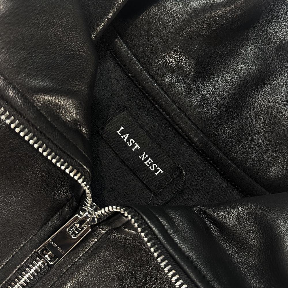 LAST NEST(ラストネスト)商品ページ - Faux Leather Track Jacket
