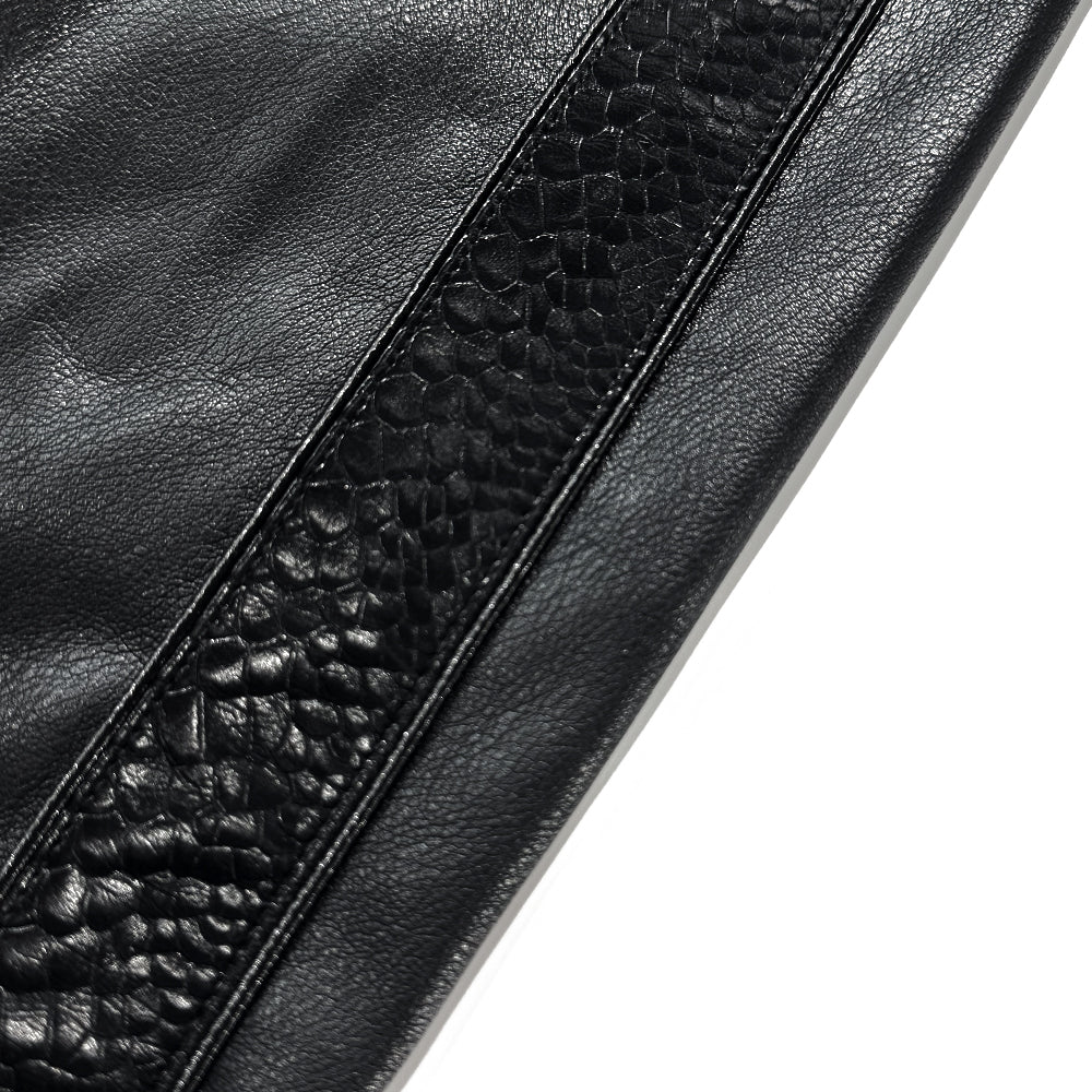 Faux Leather Track Jacket