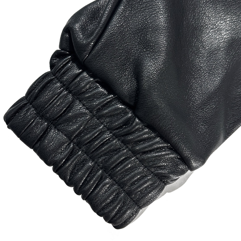 Faux Leather Track Jacket