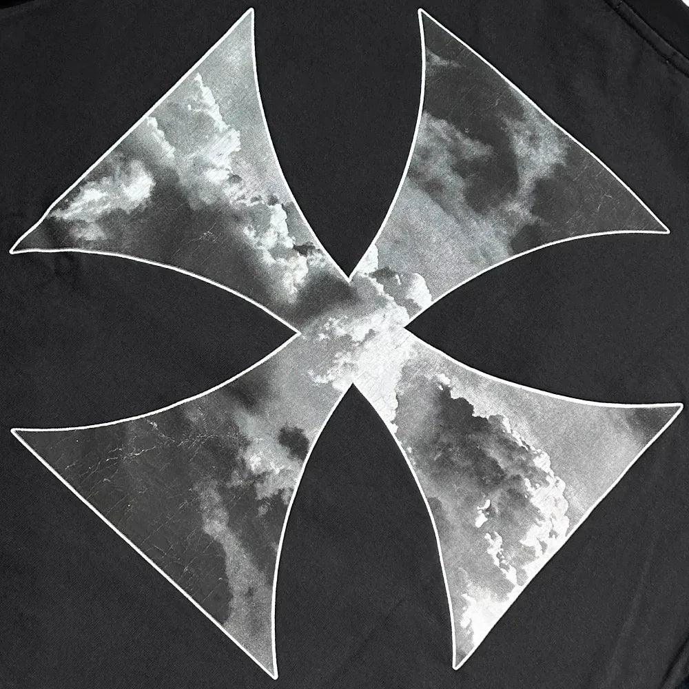 ASKYURSELF Product Page - ASYF Cross Tee - Vintage-Black - VENTURER