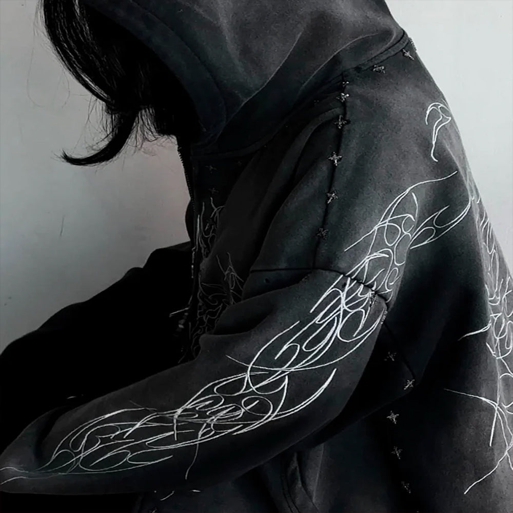 Shdwangl Zip Up Hoodie