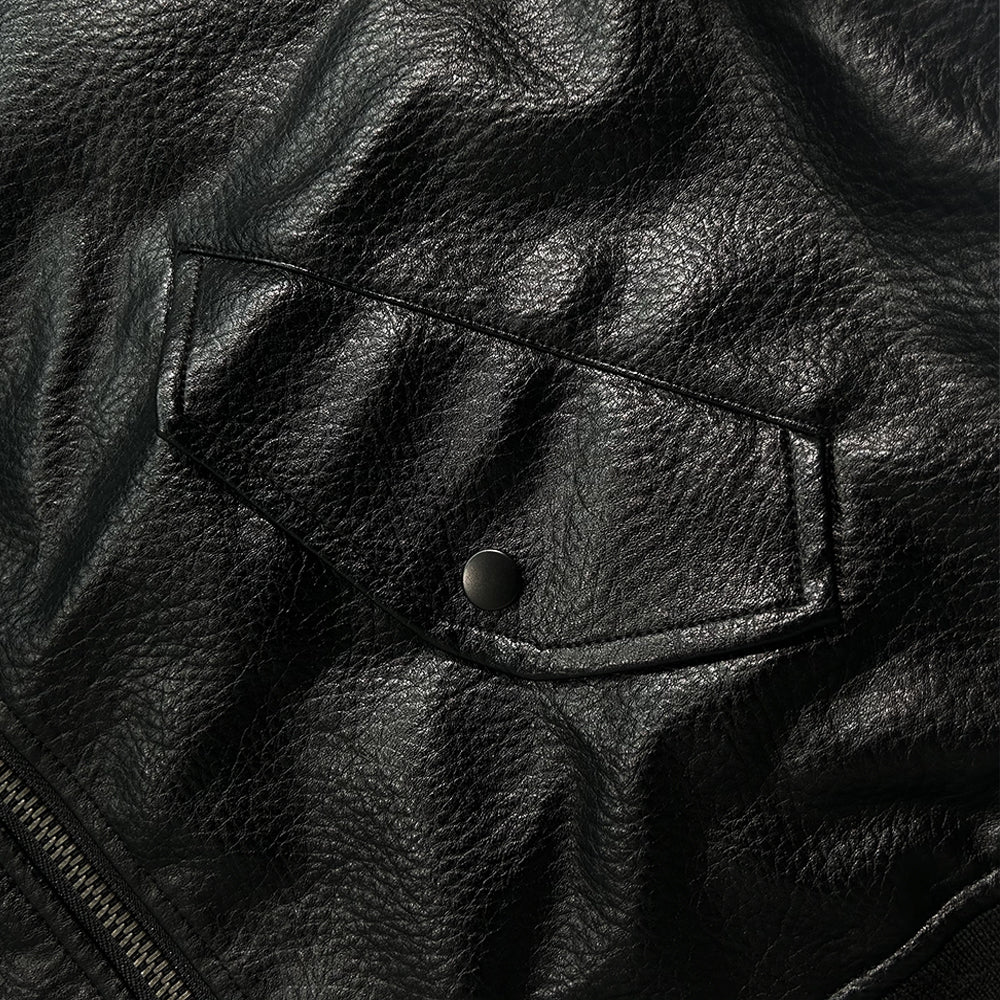 Kingdom Faux Leather Bomber