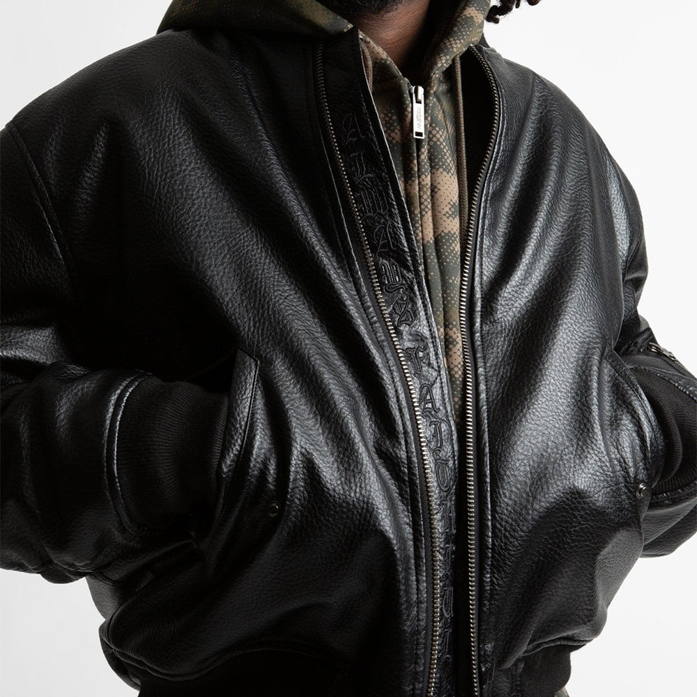 Kingdom Faux Leather Bomber