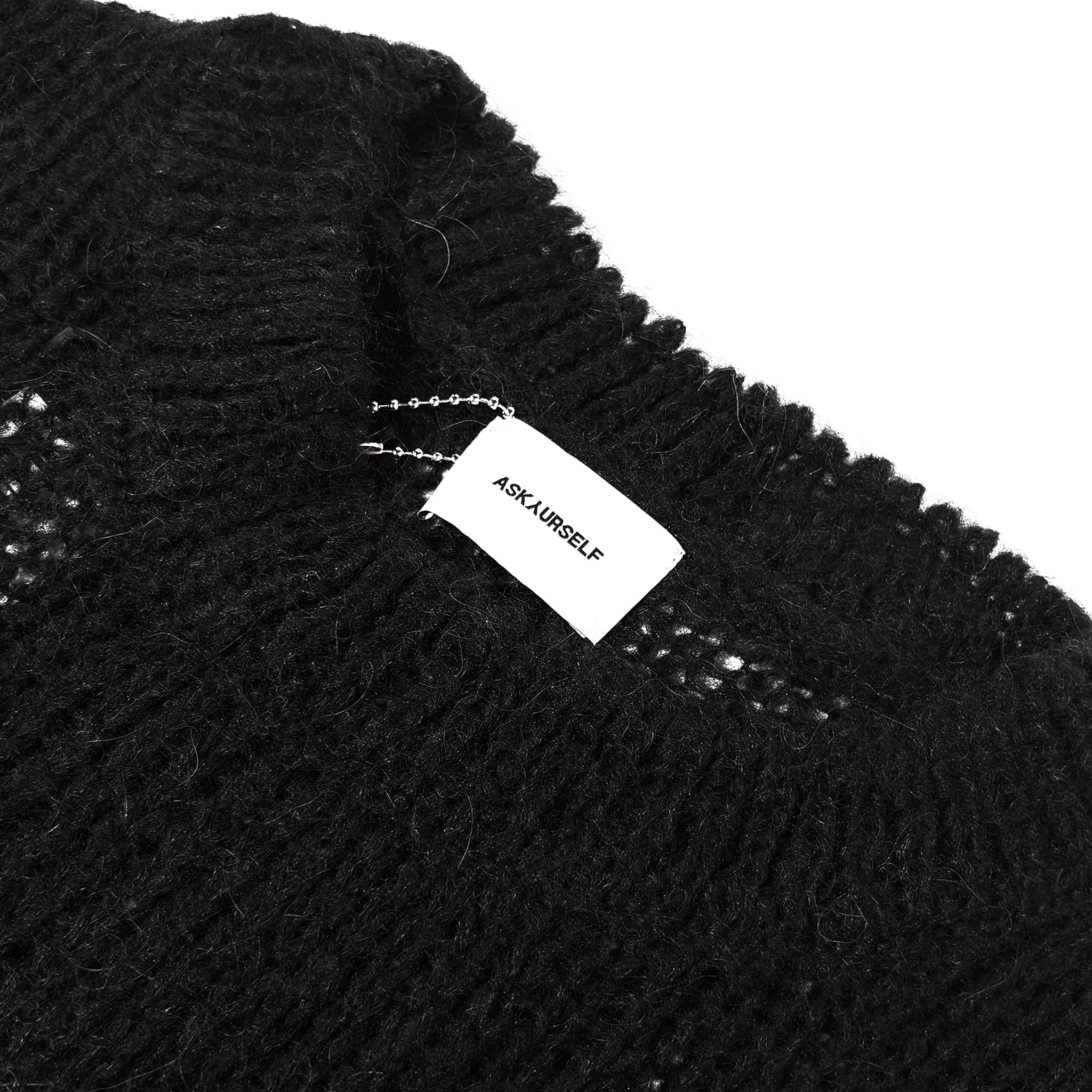 ASKYURSELF (アスクユアセルフ)商品ページ - Loose Cross Knit - Black
