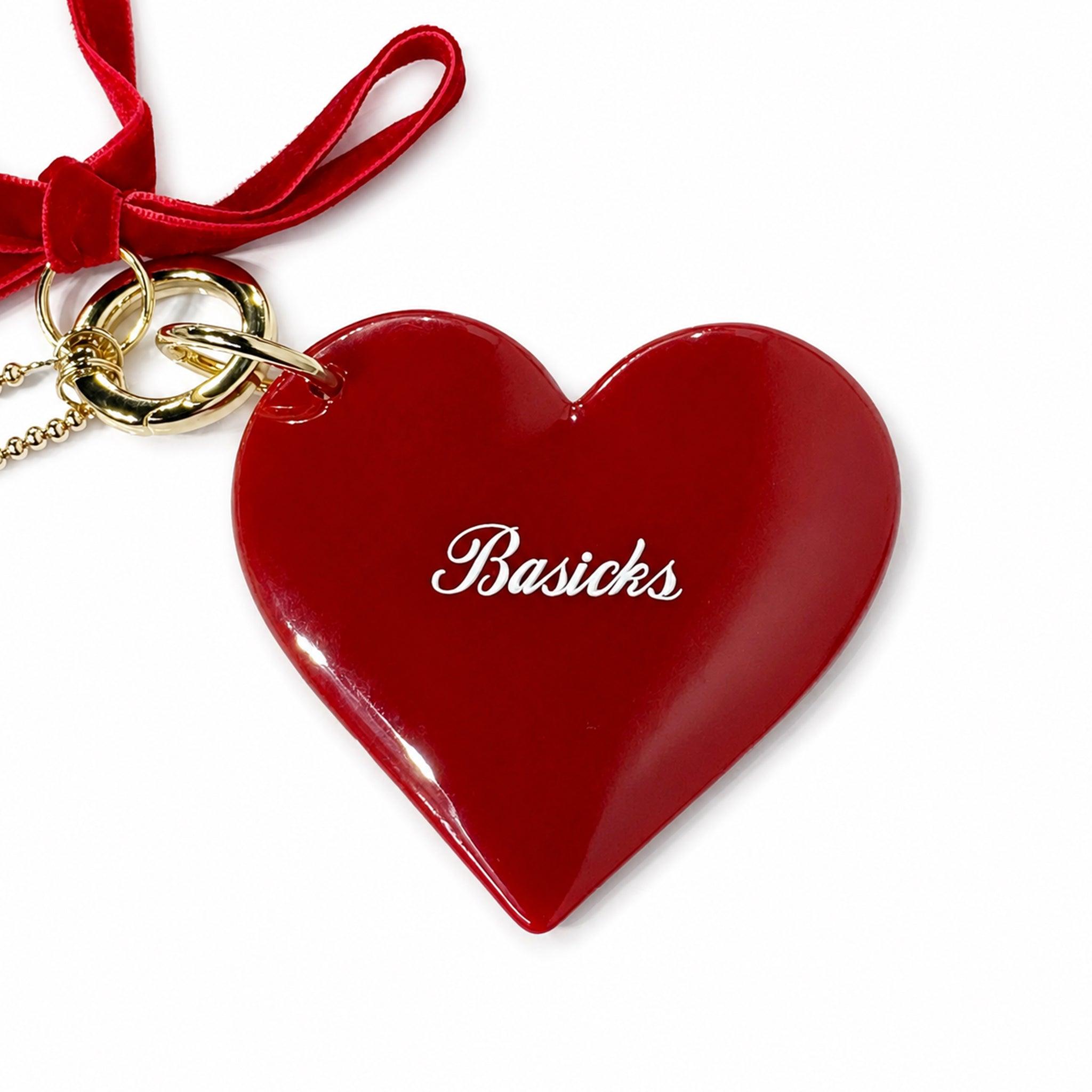 Stud Heart Key Charm