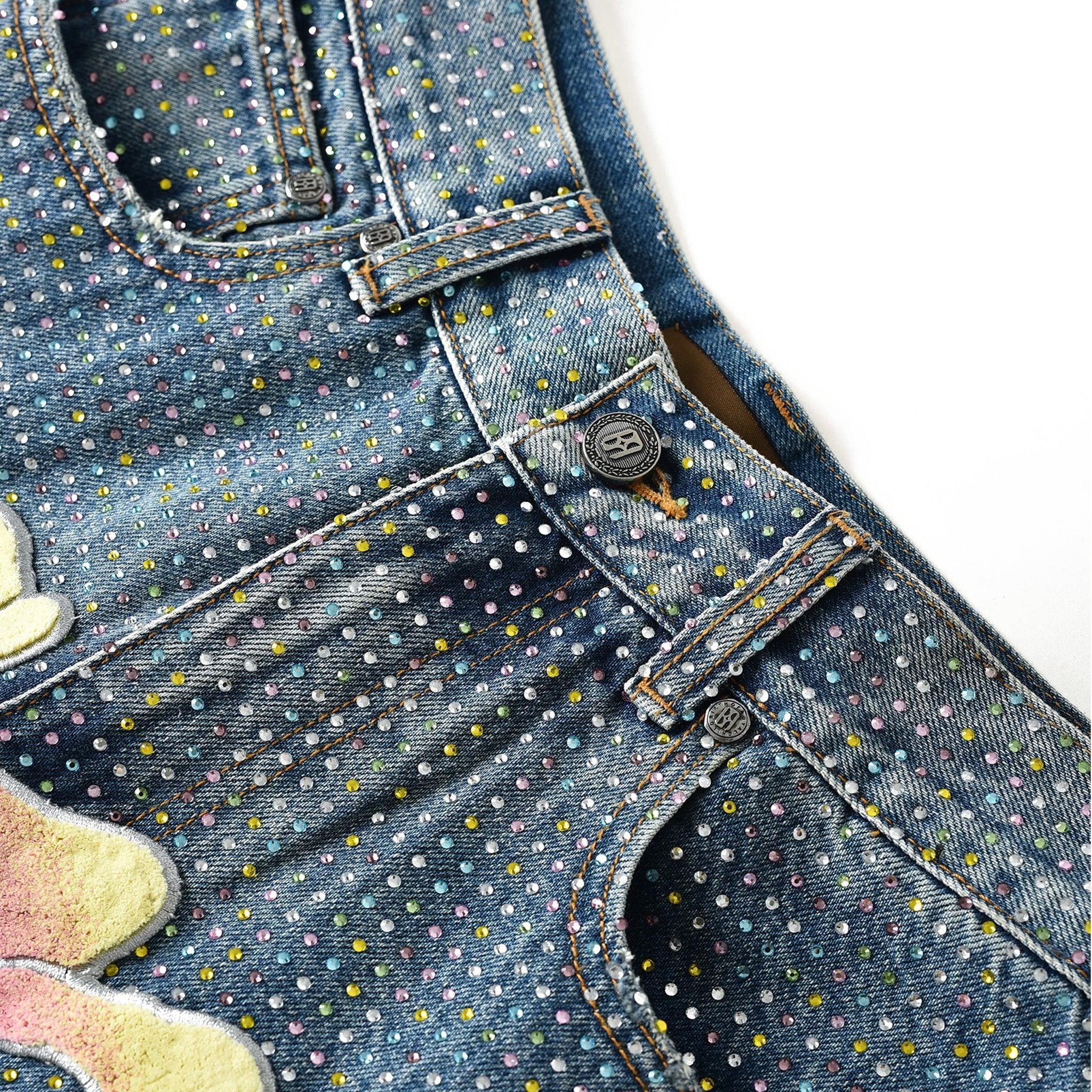 Graffiti Logo Diamond Denim - BIRTH OF ROYAL CHILD - VENTURER
