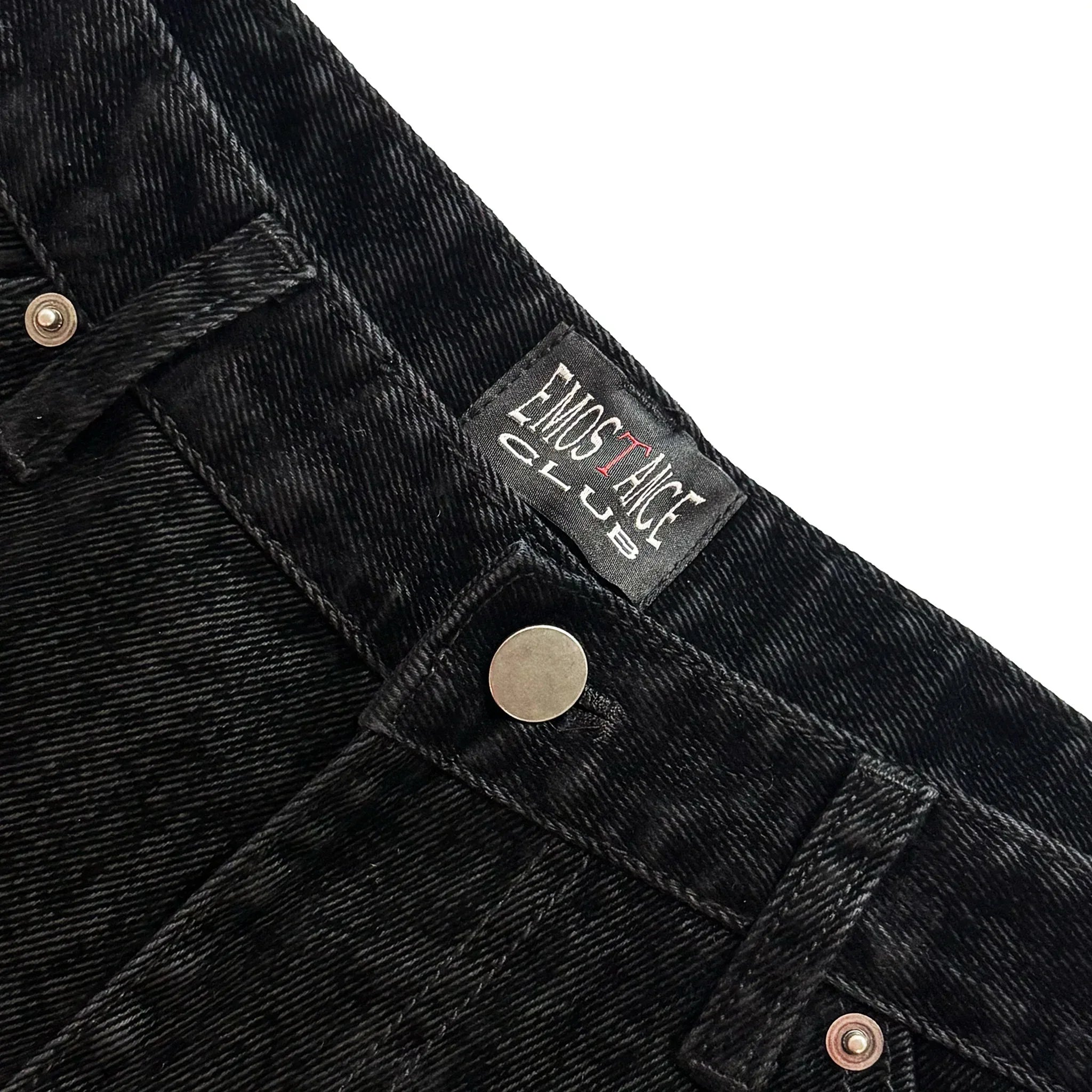 Velvet Leather Panel Baggy Carpenter Jeans - EMOstanceclub - VENTURER