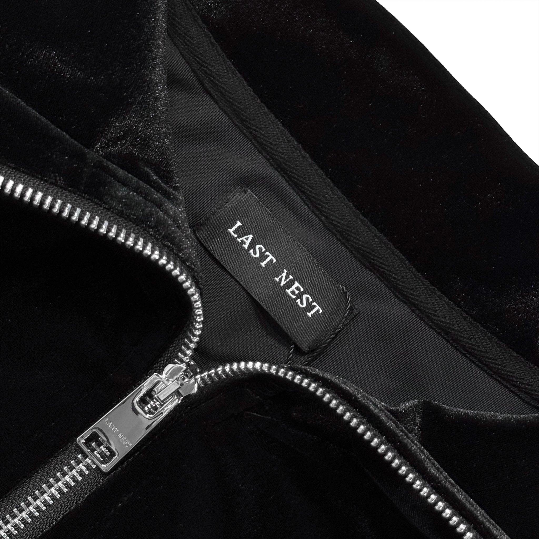 LAST NEST Product Page - Velvet Track Jacket - Black - VENTURER