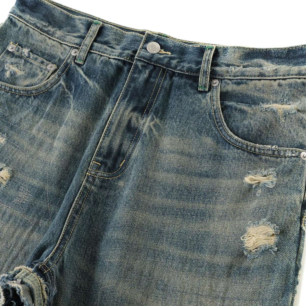 Layered Distressed Jeans