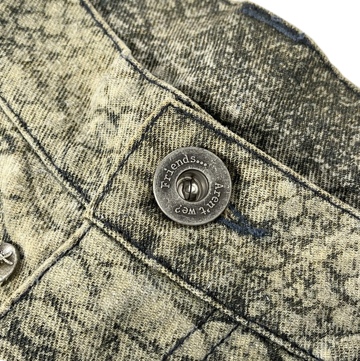 Kelsey Waxed Distressed Baggy Denims with Studs